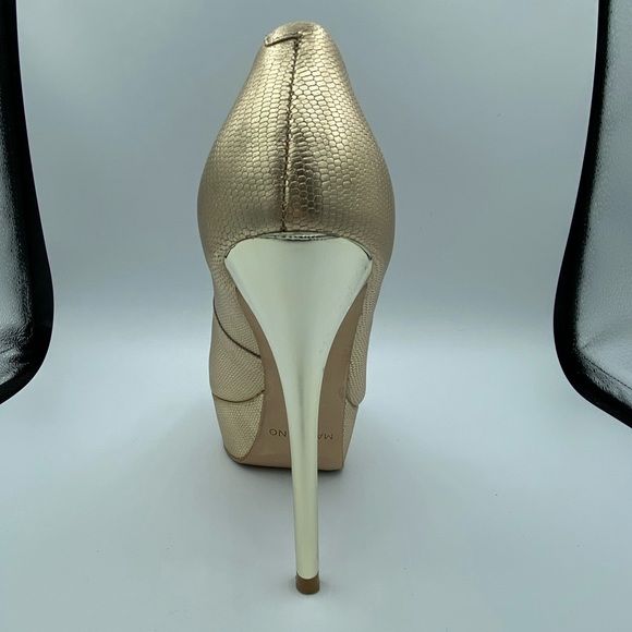 Marciano Sexy Gold Leather Heels - Picture 6 of 13